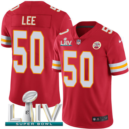 Kansas City Chiefs Nike #50 Darron Lee Red Super Bowl LIV 2020 Team Color Men Stitched NFL Vapor Untouchable Limited Jersey